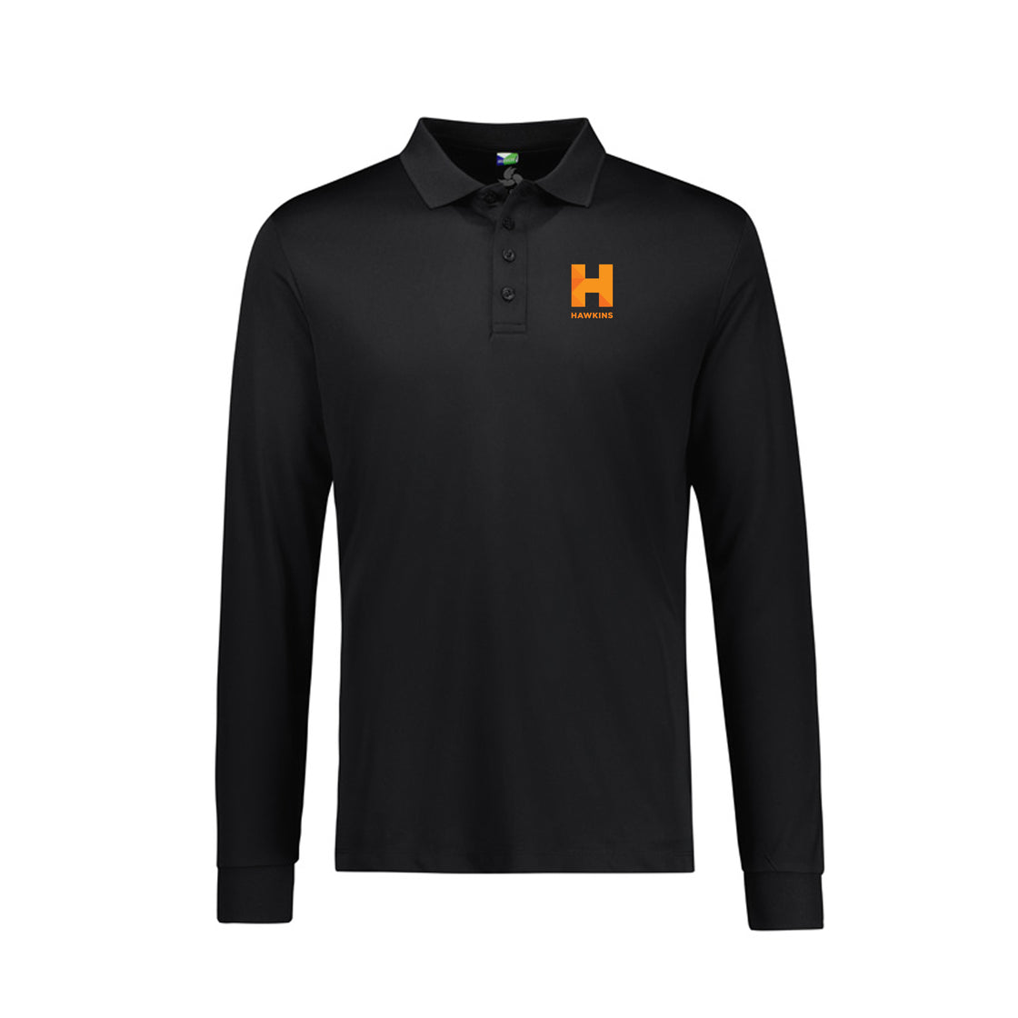 MENS ACTION L/S POLO - BLACK